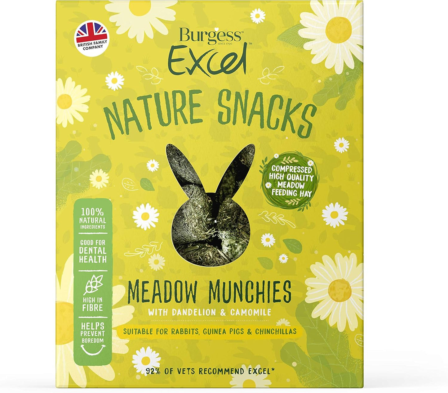 Excel Meadow Munchies for Rabbits, Guinea Pigs and Chinchillas, 1 Kg (Pack of 1)