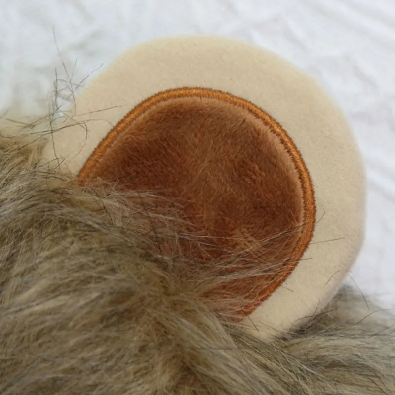 Halloween Pet Dog Lion Mane Wig Hair Christmas Dog Wig Hair Costume Fancy Party Dress Cosplay Funny Hat Cap Pet Dress Up