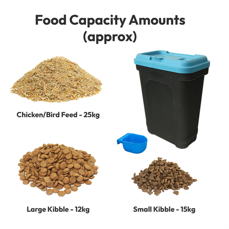 LARGE 15KG AIRTIGHT PET FOOD CONTAINER STORAGE BIN BOX CAT DOG BISCUIT DRY FEED