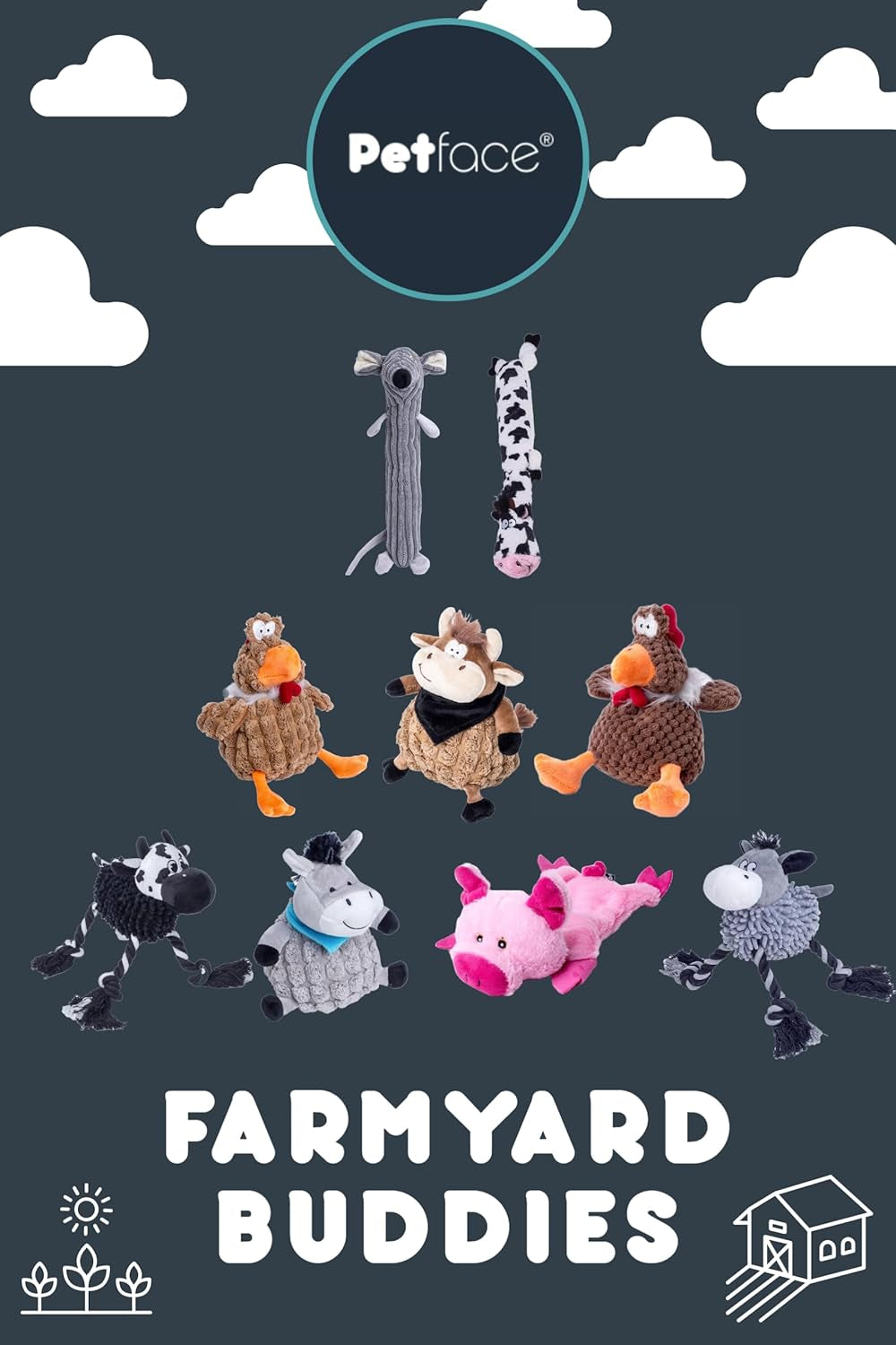 Farmyard Buddies Mini Chicken Plush Dog Toy