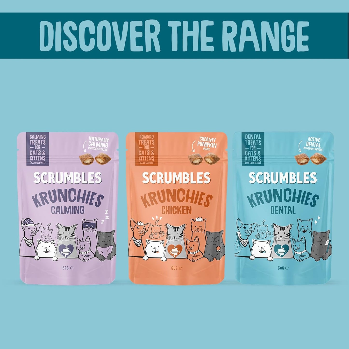 Scrumbles Dental Krunchies Cat Treats