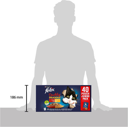 Felix Doubly Delicious Countryside Selection in Jelly Wet Cat Food 40X85G