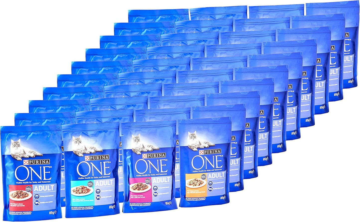 Adult Cat Food Mini Fillets in Gravy 40 X 85G