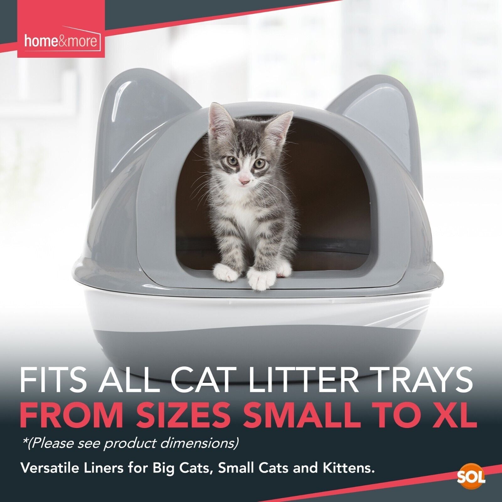 Extra Large Cat Litter Tray Liners 56X70Cm Bags Pack Kitten Hygienic Disposable