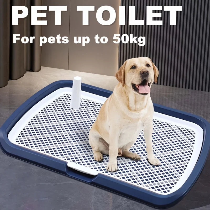 Dog Potty Training Toilet, Plastic Dog Pee Pad Holder with Removable Net, Reusable Dog Potty Trainer Dog Toilet Tray for Pets Up