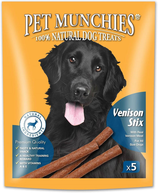 Venison Stix Dog Treats, Healthy Training Treats with Natural Ingredients 50G (5 Chews)