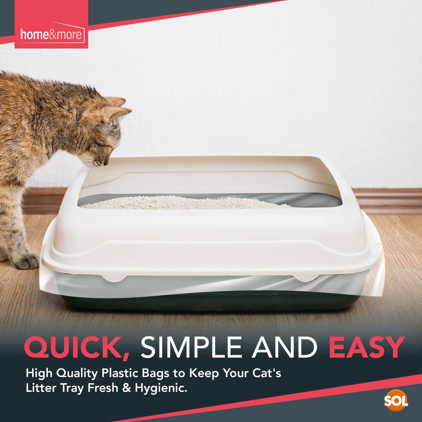 Extra Large Cat Litter Tray Liners 56X70Cm Bags Pack Kitten Hygienic Disposable