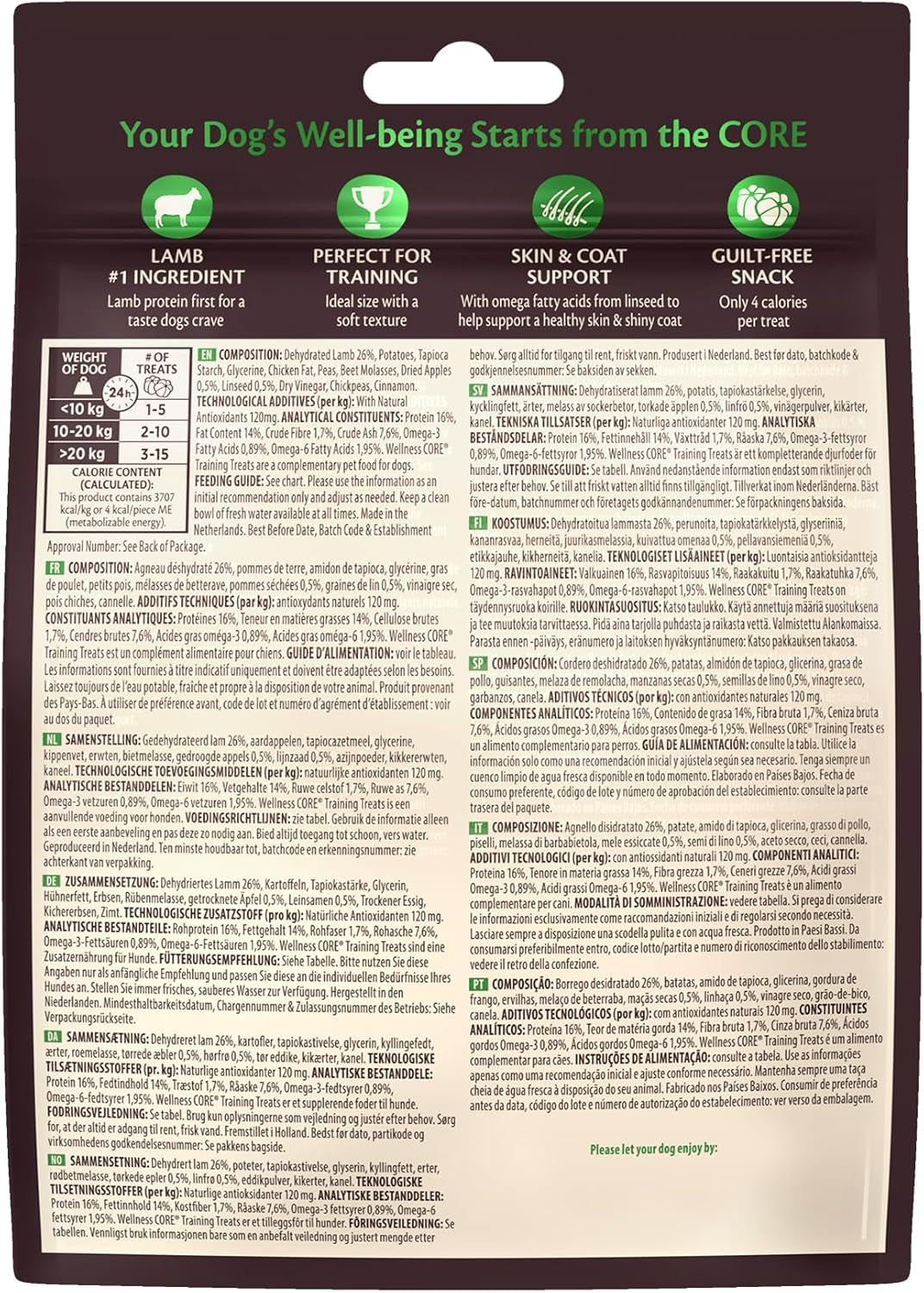 Training Treats Lamb & Apple, Soft Grain Free Dog Snacks, Perfect Rewards for Training, 170G