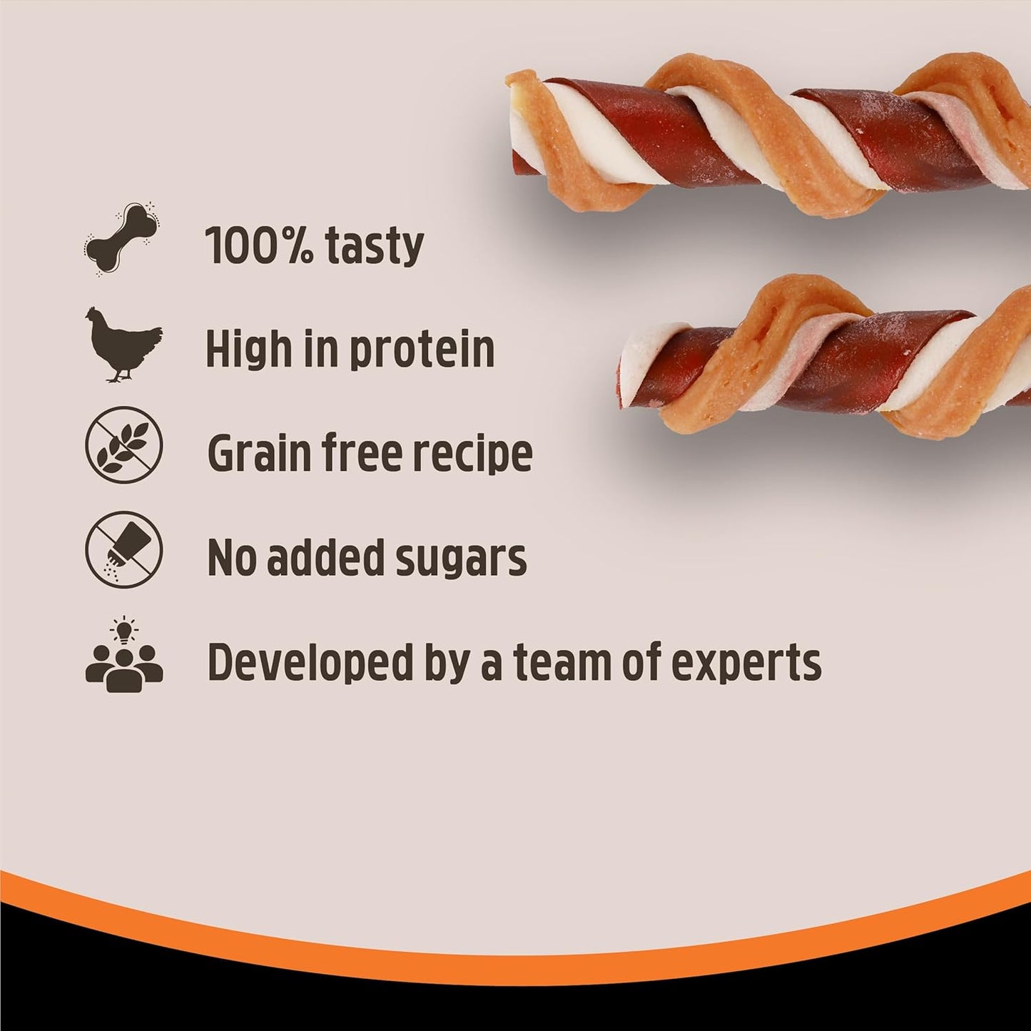 Medium Trio Sticks for Dogs - Made with Chicken, Grain Free Chews, High Protein Dog Treats, by Pets Unlimited (3Pc, 90G)
