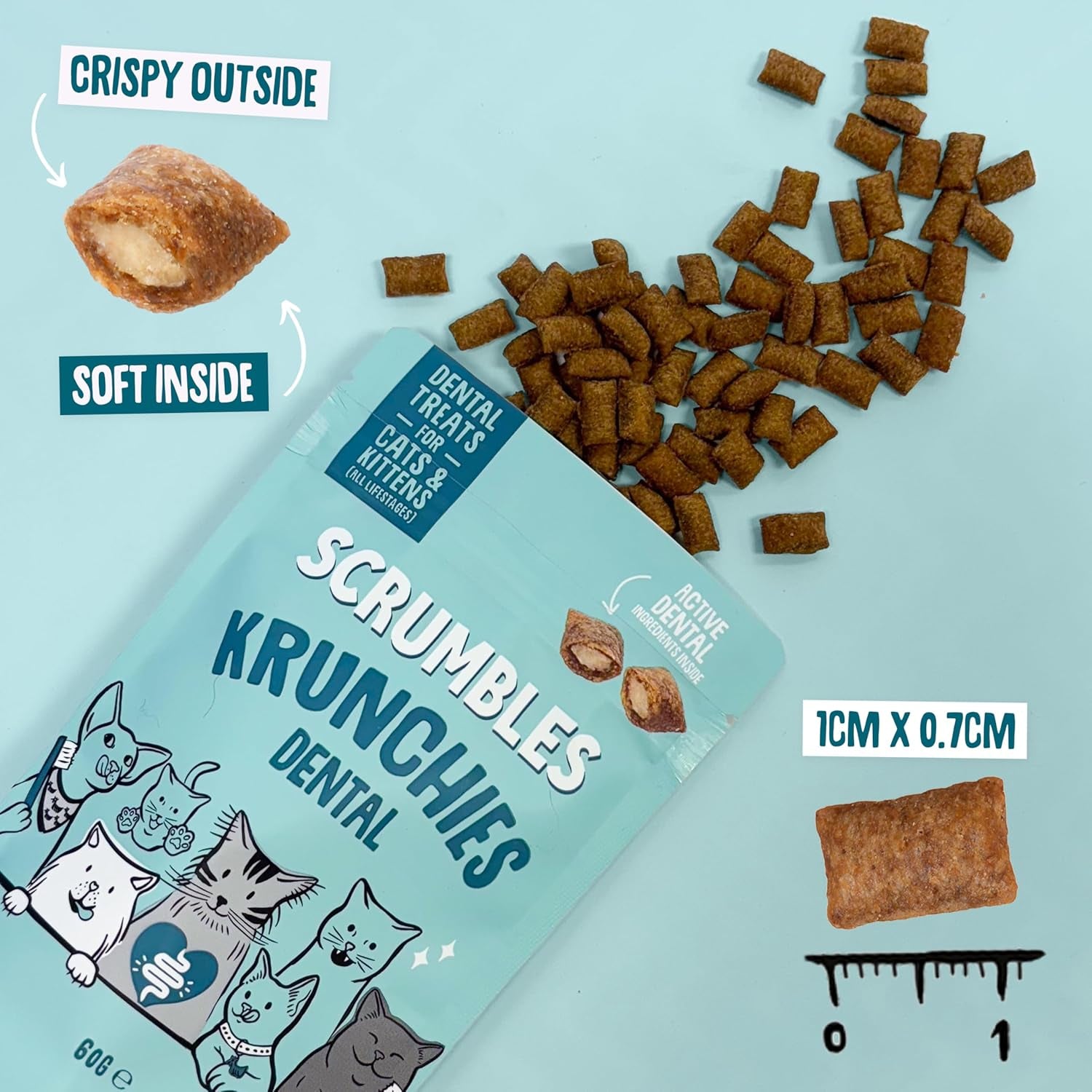Scrumbles Dental Krunchies Cat Treats