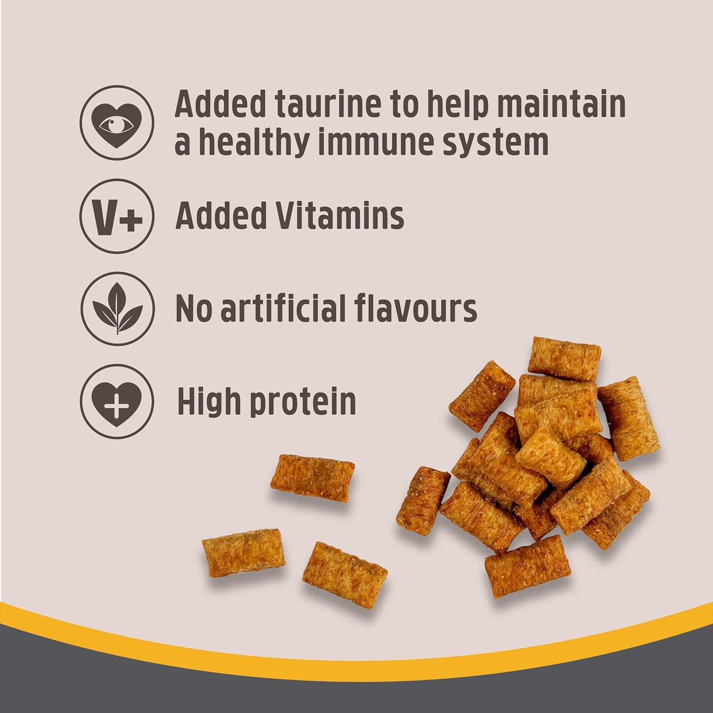 Rosewood Daily Eats Crunchy Cushions Variety Box - Chicken, Cheese, and Salmon Treats for Cats, Tasty Cat Treats with Taurine, Added Vitamins and Minerals, Small Bite Sized Cat Snacks (12Pc, 720G Box)