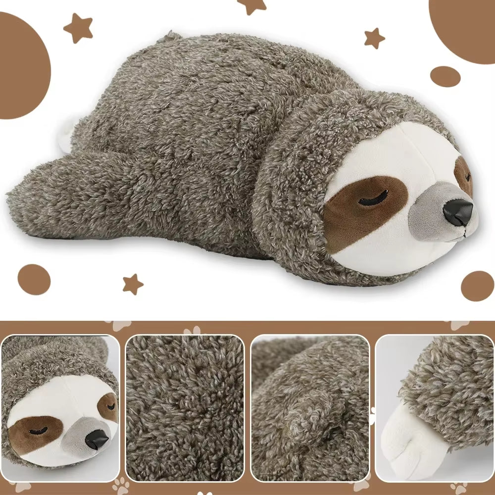 Dog Christmas Gift Forest Sloth Puppy Heartbeat Toy for Stress Relief and Soothing, Sleep Aid Crate Training Puppy Toys