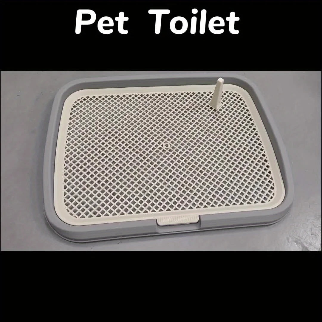 Dog Potty Training Toilet, Plastic Dog Pee Pad Holder with Removable Net, Reusable Dog Potty Trainer Dog Toilet Tray for Pets Up