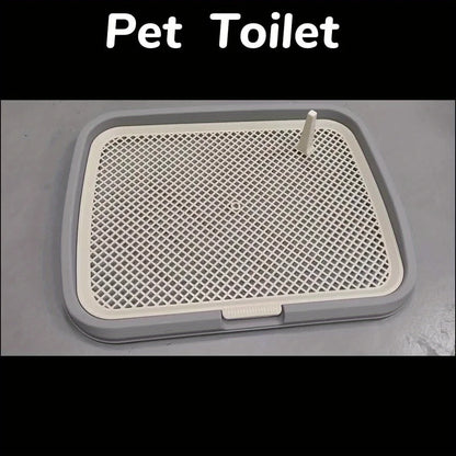 Dog Potty Training Toilet, Plastic Dog Pee Pad Holder with Removable Net, Reusable Dog Potty Trainer Dog Toilet Tray for Pets Up