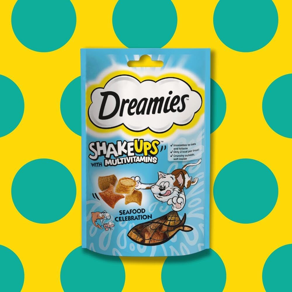 Dreamies Shakeups Seafood Celebrations Cat Treats, 8X55G