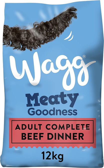 Meaty Goodness Complete Dry Adult Dog Food Beef Dinner 12Kg - Meaty Ingredients Come 1St