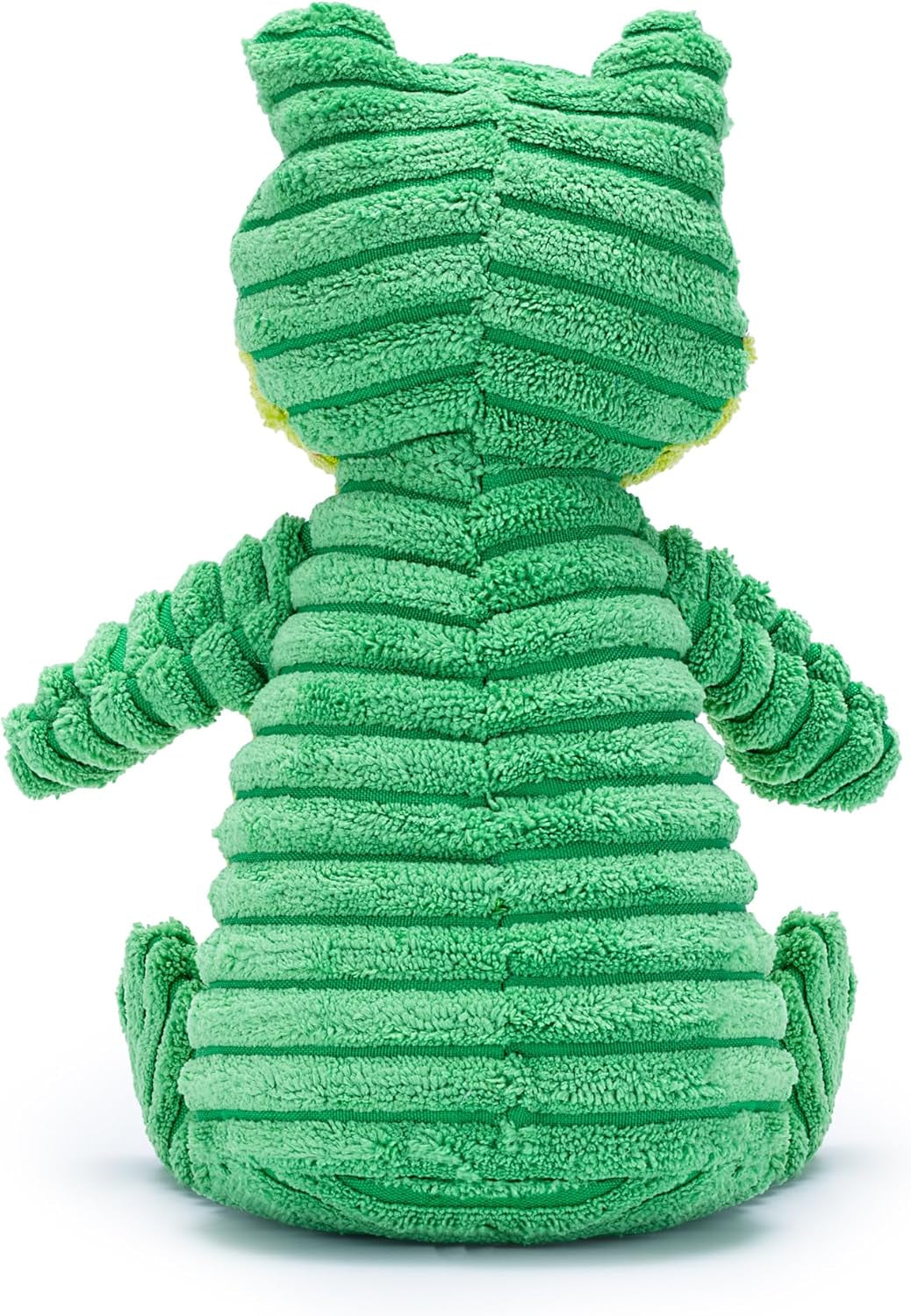Green Frog Plush Dog Toy with Squeaker – Soft, Ribbed Fabric for Interactive Play. a Great Choice for Small and Medium Dogs' Playtime with Squeaky Toys.