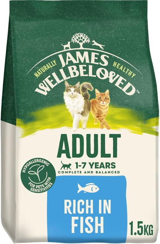 Hypoallergenic Dry Cat Food for Adult Cats Fish 1.5 Kg