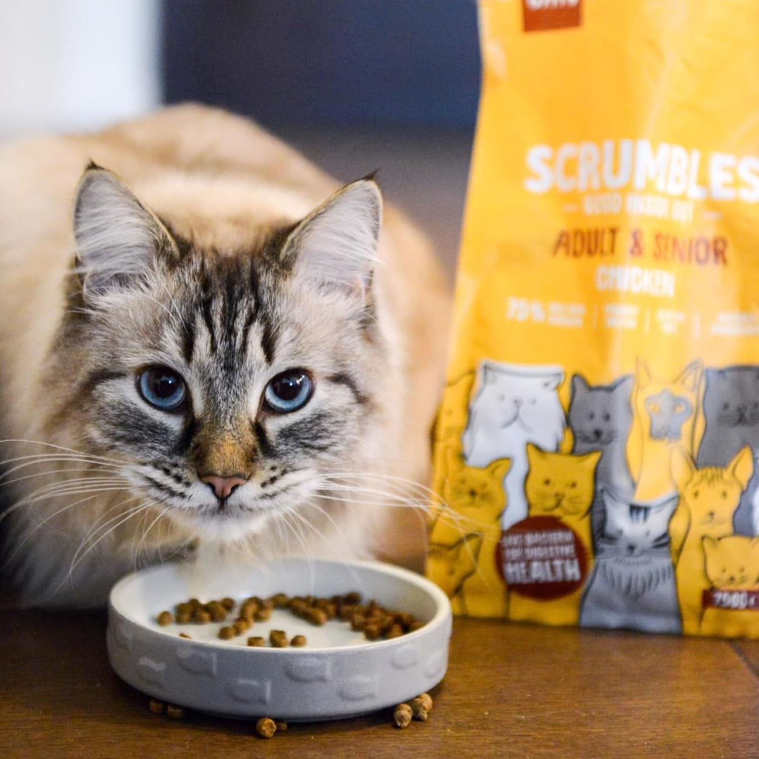 Scrumbles Adult and Senior Cats Dry Food, 750G