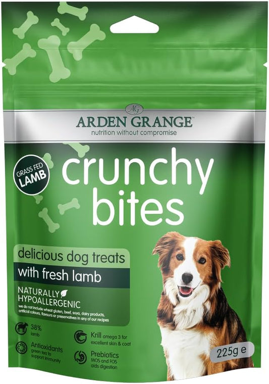 Crunchy Bites Dry Dog Treats Lamb, 225 G