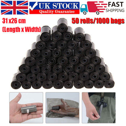 1000 Dog Poop Bags Large Doggy Biodegradable Pet Poo Waste Bags Heavy Duty Bag