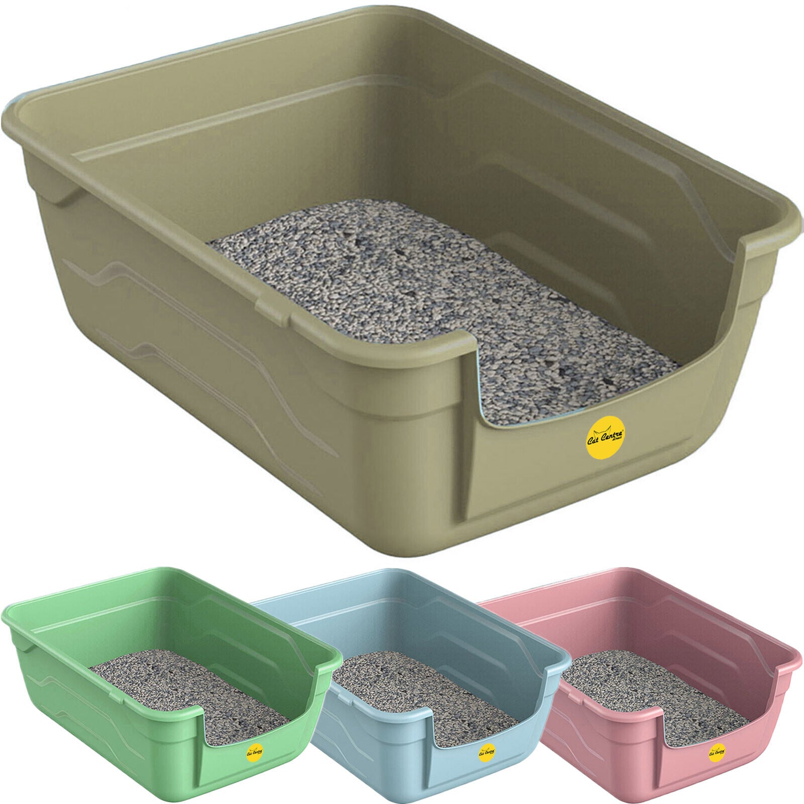 Large Cat Kitten Litter Tray Box High Sided UK Deep Toilet Loo Luxury Catcentre�