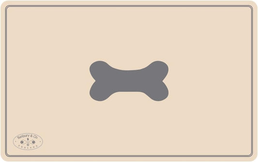 Banbury & Co Non-Slip Dog Food Mat, Waterproof Easy Wipe Clean Food & Water Feeding Mat for Dogs - 45X30Cm