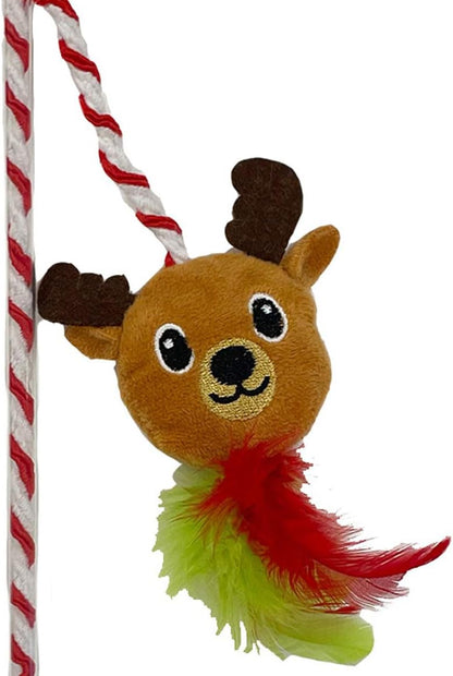 Christmas Cat Toys, Cat Teasers, Wind up and Xmas Stocking for Cats & Kittens (Christmas Bear Teaser)