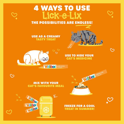 Lick-E-Lix Cat Treats Variety Mega Pack - Kitten Friendly, Grain Free, No Artificial Preservatives or Colours (50 Pack)