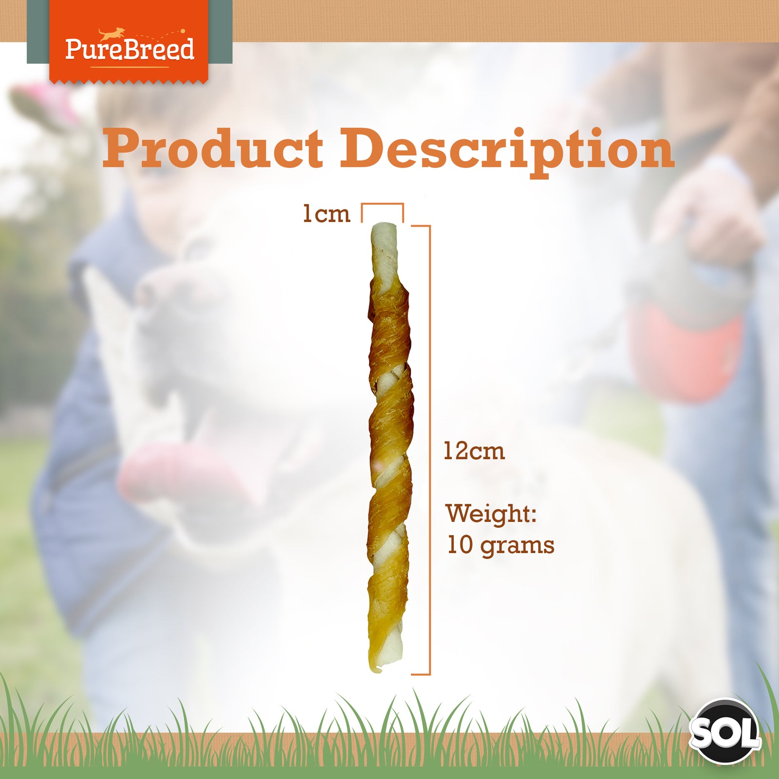 10Pk Dog Chews Treats Rawhide Twists Sticks Wrapped in Chicken Meat Healthy Food