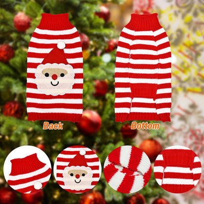 Christmas Dog Sweater Holiday Knitwear Warm Pet Clothes for Medium Large Dogs and Cats(L-1Pc)