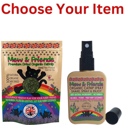 Mew & Friends Catnip Premium Organic 100% Natural Dried Catnip Spray UK GROWN