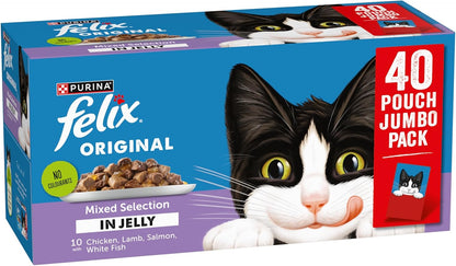 Felix Original Mixed Selection in Jelly Wet Cat Food 40X85G