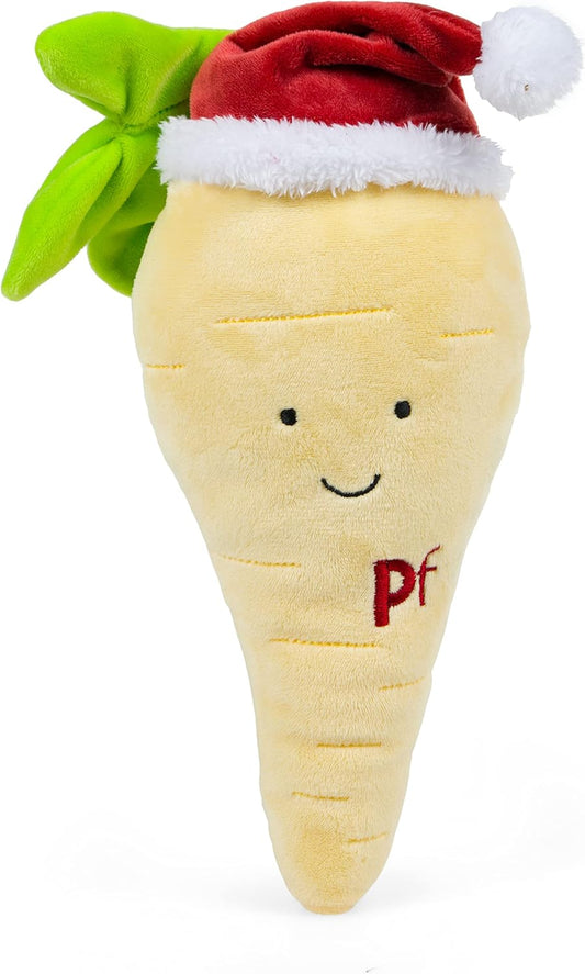 Peter Parsnip Christmas Plush Dog Toy with Built-In Squeaker (Pack of 1)