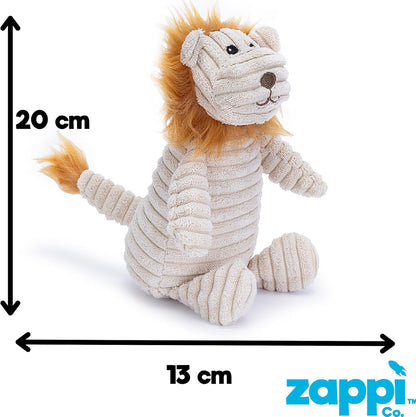 Brown Lion Plush Dog Toy with Squeaker – Soft, Ribbed Design for Playtime Fun. Great for Small and Medium Dogs Looking for an Exciting, Squeaky Toy for Interactive Play.