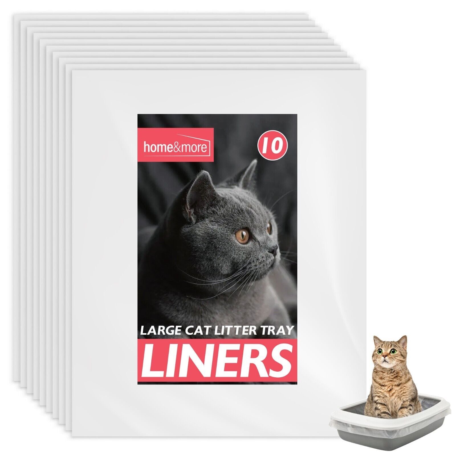 Extra Large Cat Litter Tray Liners 56X70Cm Bags Pack Kitten Hygienic Disposable