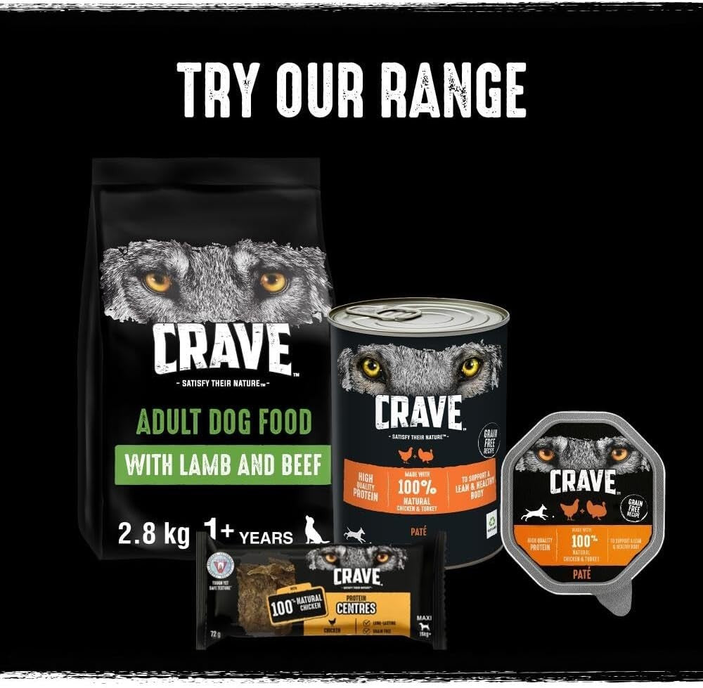 Crave - Complete Dog Wet Food - Grain Free & High Protein Mixed Pate - 6 X 400 G