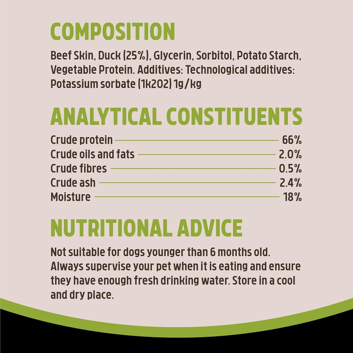 Medium Chewy Bones for Dogs - Made with Duck, Grain Free Chews, High Protein Dog Treats, by Pets Unlimited (2Pc, 80G)