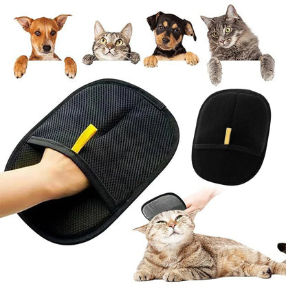 Pet Hair Remover Mitt Hair Remover Brush Pet Hair Remover Gloves for Dog Cat Rabbit with Long/Short/Curly Hair