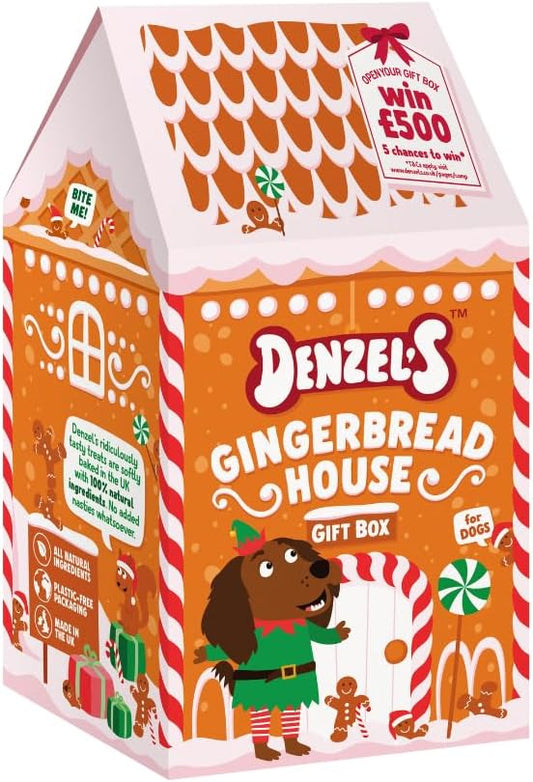 Denzel’S Christmas Dog Treats - Gingerbread House Gift Box for Dogs (140G)