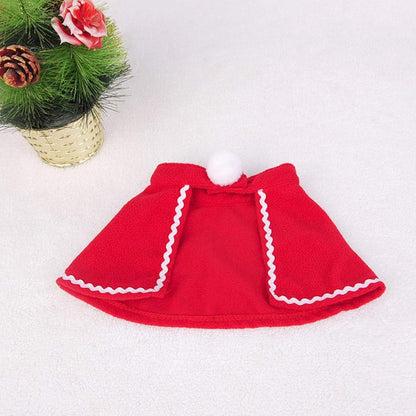Outfit 4 Pcs Cat Pet Dog Clothes, Reindeer Headbands Red Hooded Coat Cute Santa Hat & Scarf Cute, Funny Pet Costume Suit for Small Cats Dogs Christmas Halloween Cosplay Party Fun