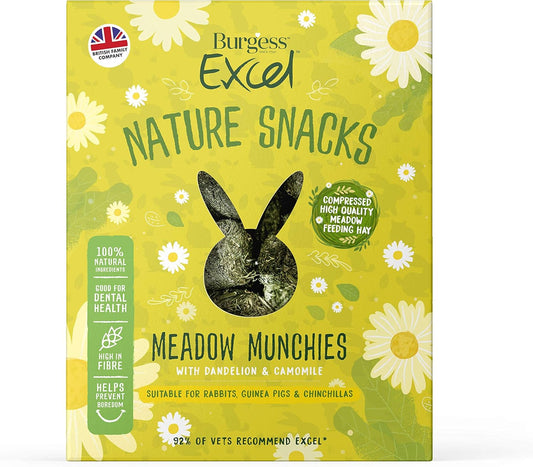Excel Meadow Munchies for Rabbits, Guinea Pigs and Chinchillas, 1 Kg (Pack of 1)