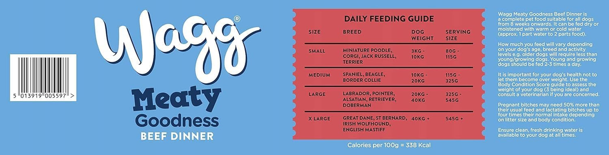 Meaty Goodness Complete Dry Adult Dog Food Beef Dinner 12Kg - Meaty Ingredients Come 1St