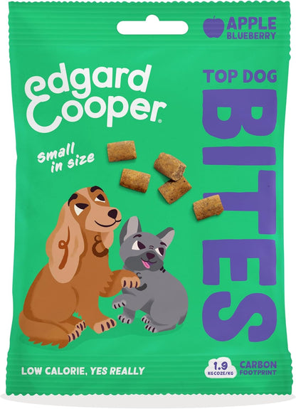 Natural Dog Treats, Apple Top Dog Bites Small, 1 X 50G Bag, Grain Free, Plantbased Dog Treats, Training Treats