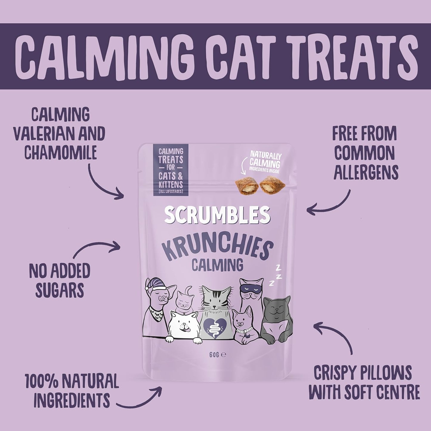Scrumbles Calming Krunchies Cat Treats