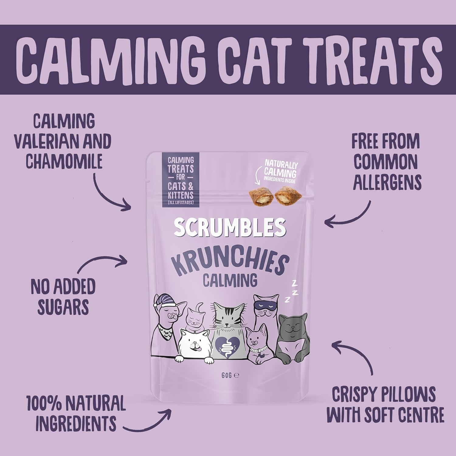 Scrumbles Calming Krunchies Cat Treats