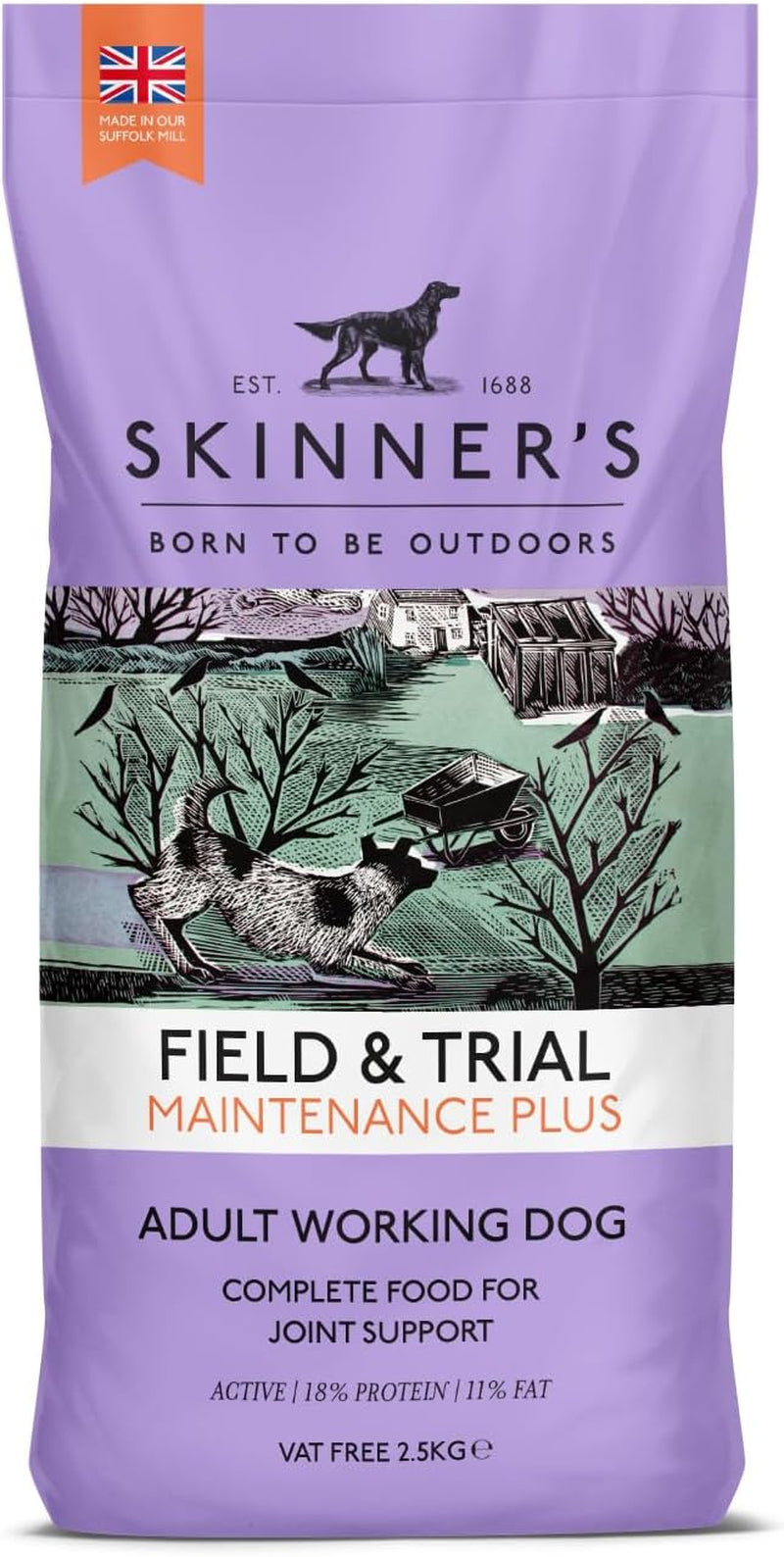 Skinner'S Field & Trial Complete Dry Maintenance plus Adult Working Dog Food, 2.5 Kg