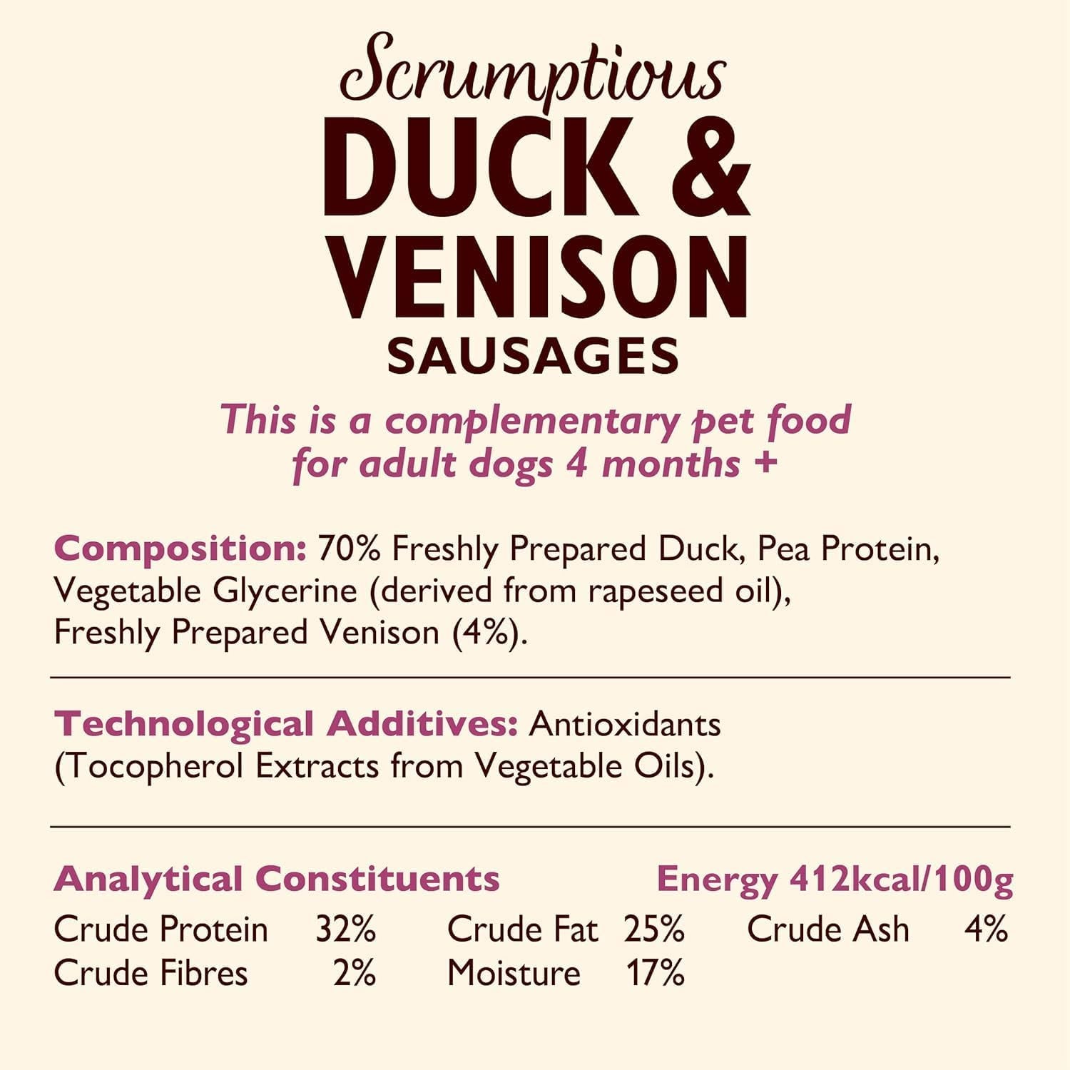 Natural Dog Treats Multipack - Beef Mini Burgers, Duck and Venison Sausages, Chi