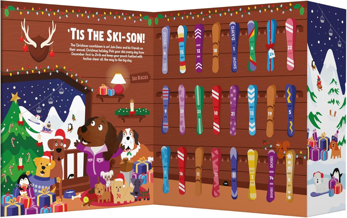 Jumbo Christmas Dog Advent Calendar 2025 - All Natural Christmas Dog Treats - 292G