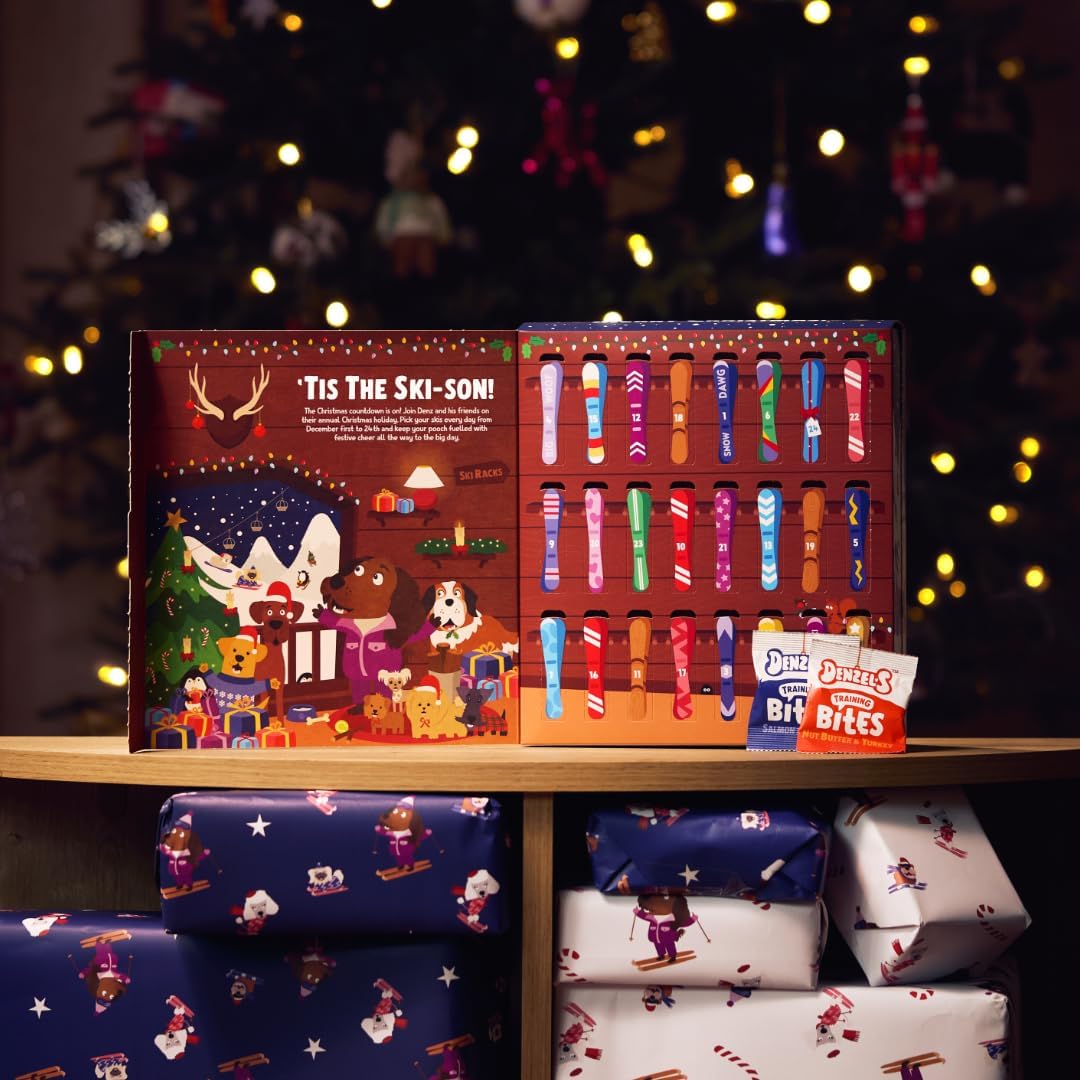 Jumbo Christmas Dog Advent Calendar 2025 - All Natural Christmas Dog Treats - 292G